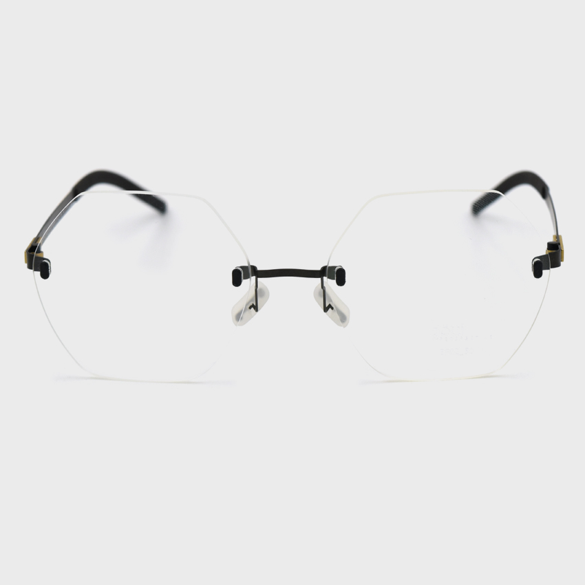 고띠 안경 무테 EF02 BK-BK