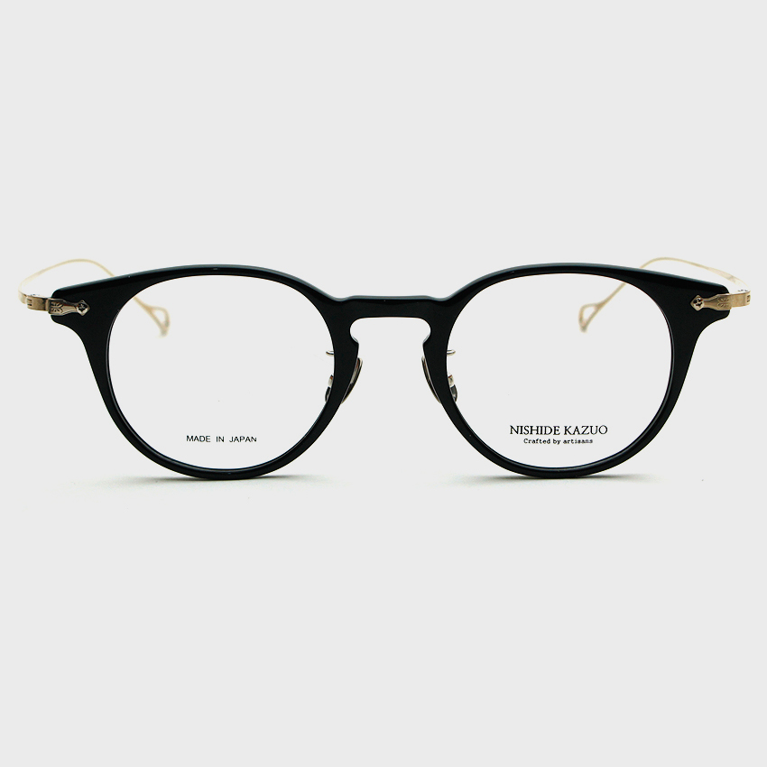 니시데카즈오 안경 NK-804 C1 원형뿔테 콤비