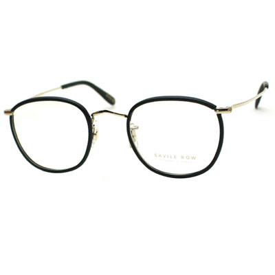 새빌로우 안경 쿼드라 Quadra Gold Leather Rims Black(48)CLIP 별매