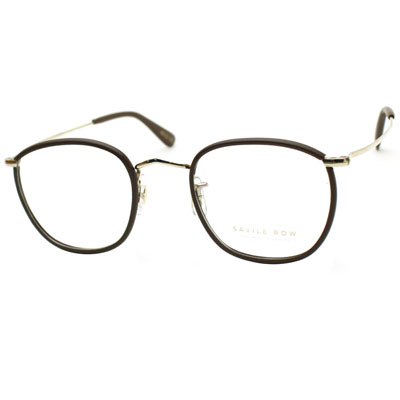 새빌로우 안경 쿼드라 Quadra Gold Leather Rims Brown(48) CLIP 별매