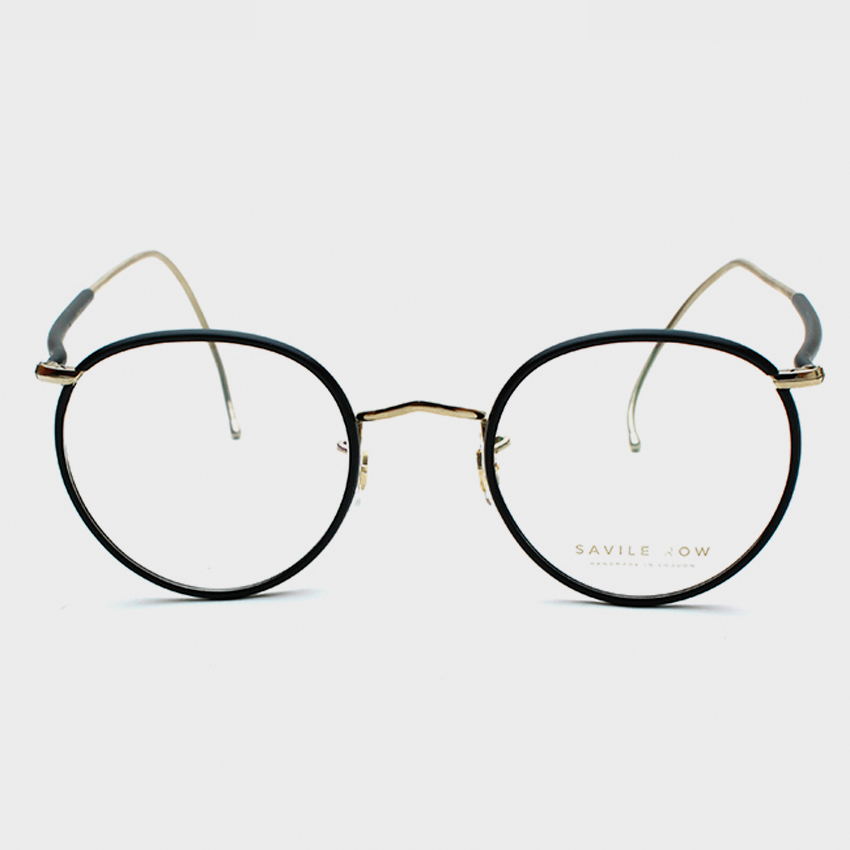 새빌로우 안경 뷰포트판토  Beaufort Panto Gold Windsor Rims Matt Black (49) CLIP 별매